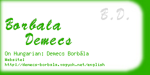 borbala demecs business card