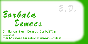 borbala demecs business card